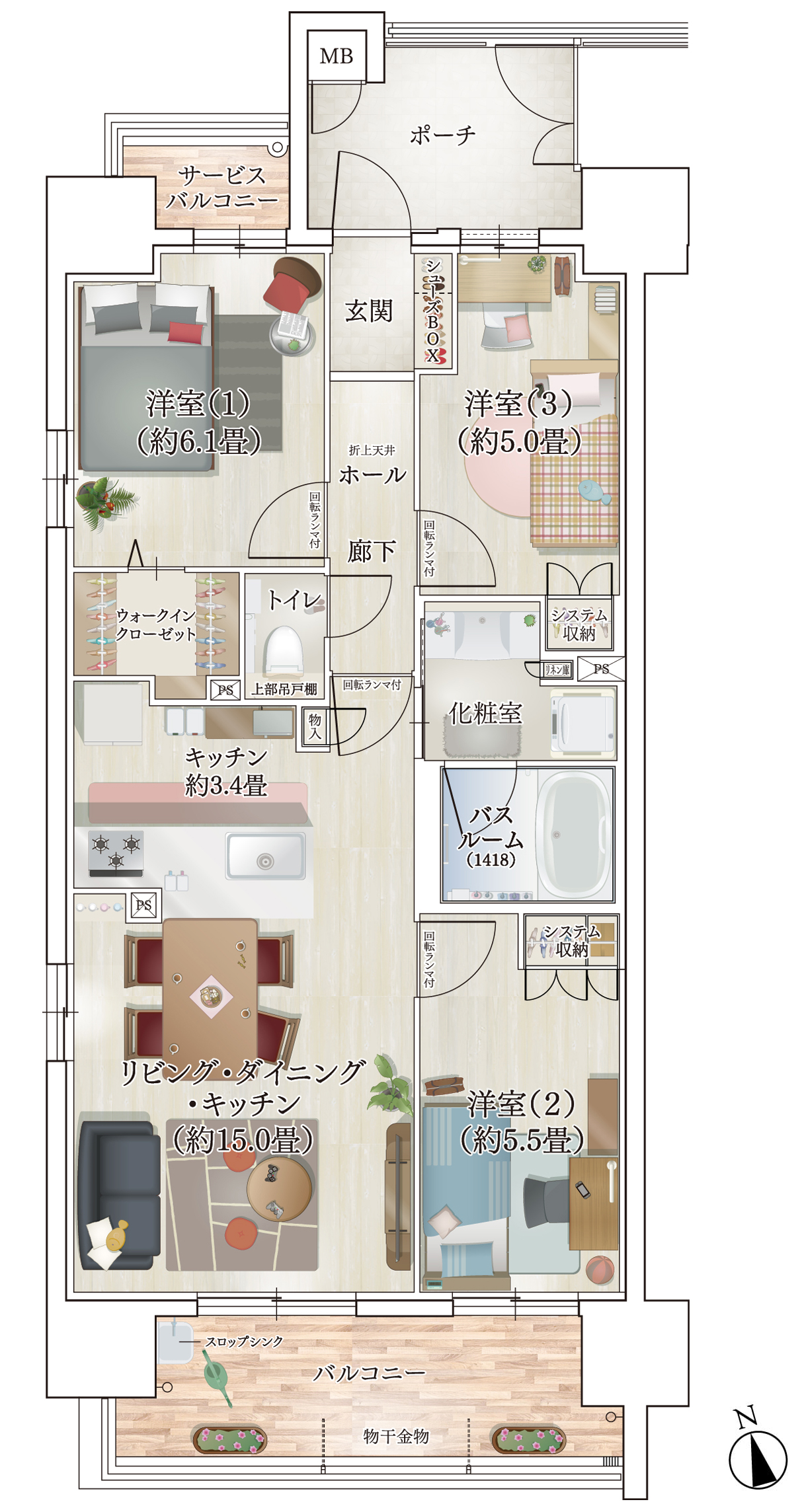Atype 家具レイアウト図