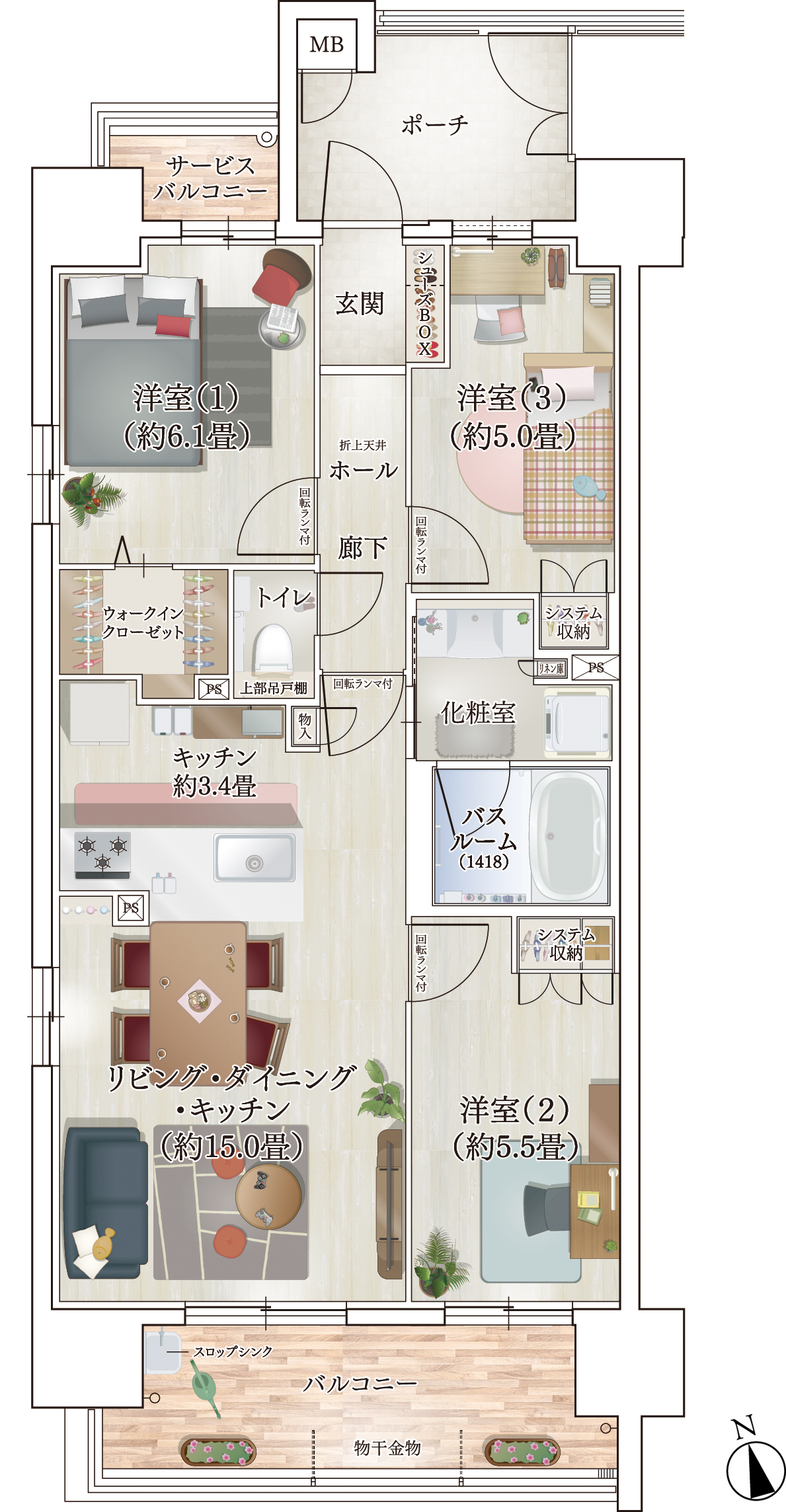 Atype 家具レイアウト図