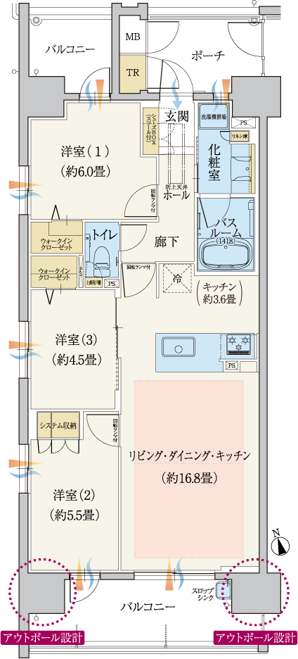 D type間取り図