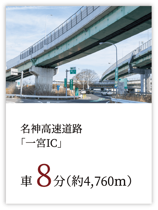 名神高速道路「一宮」IC 車8分（約4,760m）