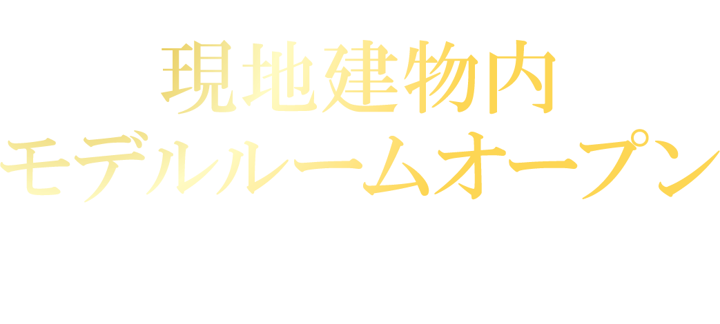 現地建物内モデルルームオープン