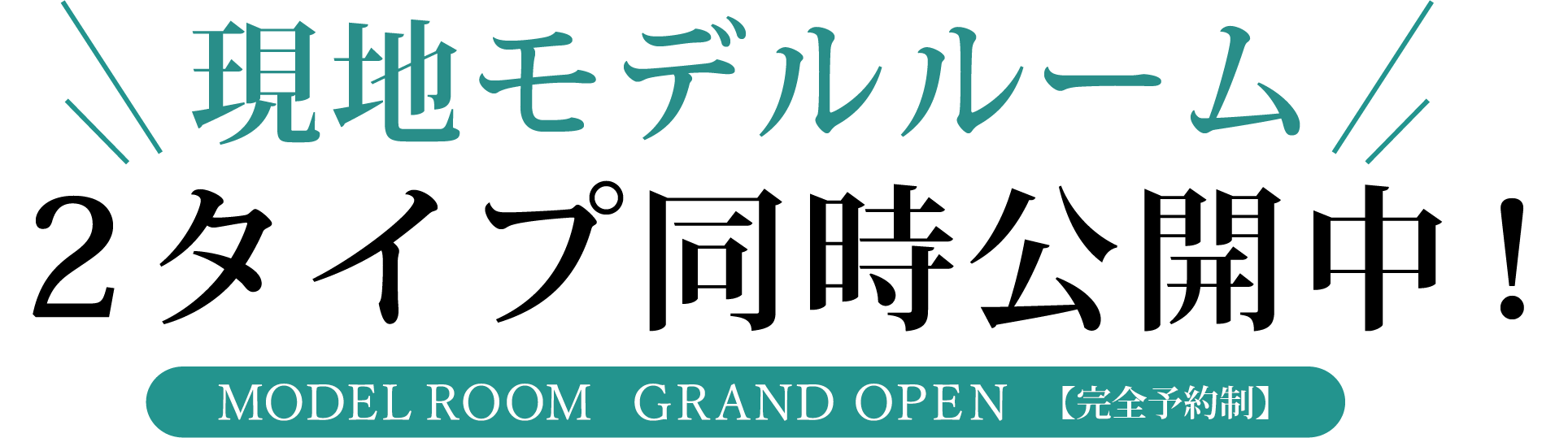 現地モデルルーム2タイプ同時公開中！